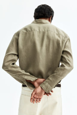 Camisa de lino Slim Fit - H&m фото 11