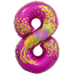 Шар воздушный фольгированный 34" «Цифра 8»