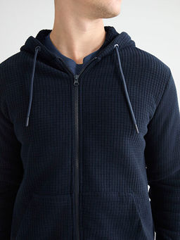 Kap??onlu Polar Erkek Fermuarl? Sweatshirt