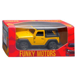 Жёлтая инерционная машинка вид D die-cast , 1:32