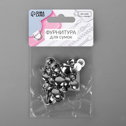 Цена за 2 шт. Кнопки установочные, магнитные, d = 10 мм, 10 шт, цвет серебряный - Арт узор фото 3