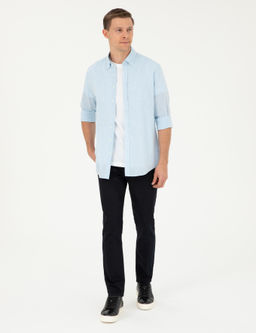 Koyu Lacivert Slim Fit Pamuklu Jean Pantolon
