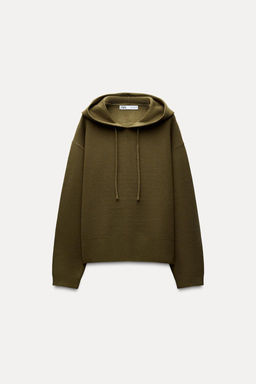 PLAIN KNIT HOODIE - Zara фото 6