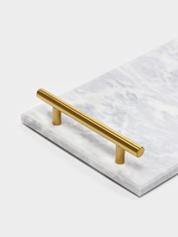 Поднос Magistro Marble, мрамор, 38.2×18.2 см, белый