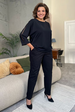 Блуза Rumoda 2125/1 черный/длинный рукав  фото 5