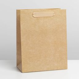 Пакет ламинированный Крафтовый, ML 23 27 11.5 см