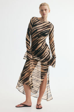 Vestido de gasa con tiras decorativas - H&m фото 2