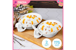 Набор 2 салатника Elan Gallery Кролики фарфор 175 мл 16×13×6,3 см  фото 15