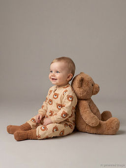 2.5 Tog Bask?l? Erkek Bebek Uyku Tulumu