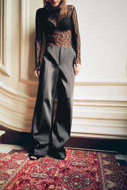 HIGH-WAIST SATIN TROUSERS - Zara фото 2