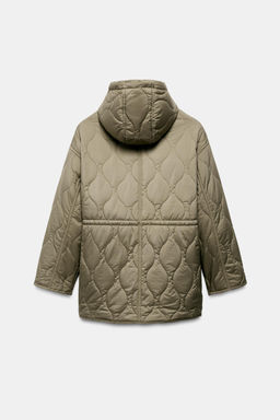 WATER-REPELLENT HOODED PUFFER JACKET - Zara фото 11