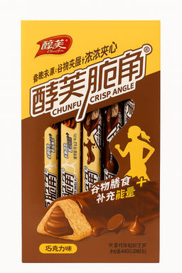 Хрустящие фитнес трубочки с Шоколадной начинкой (20 шт) 440 гр.