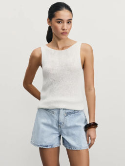 Джинсовые шорты с карманами спереди / Zarina