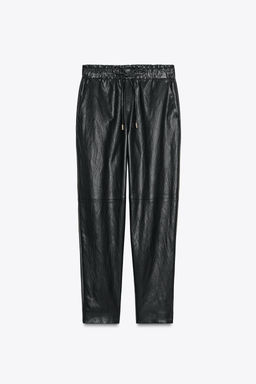 FAUX LEATHER TROUSERS