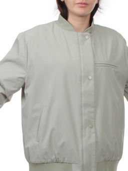 H24-608 LT. OLIVE Куртка бомбер демисезонная женская (100 гр. синтепон) - Fashion фото 2