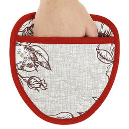 Прихватка с запахом 20х20см Парадиз, форма Клубника, рогожка 171г/м2, хлопок 100%, наполнитель - ватин 280г/м2, на пластмассовом подвесе, Домашняя мода (Россия)  фото 3