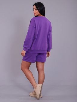 РАСПРОДАЖА Костюм(свитшот+шорты) 910/сиреневый - Ihomelux фото 5