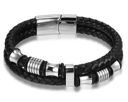 Браслет из кожи и стали, ALB3