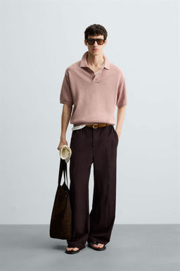 TEXTURED KNIT POLO SHIRT