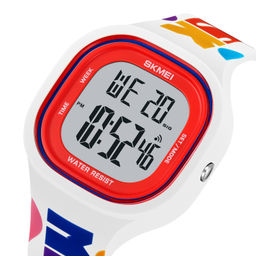 Часы наручные Skmei женские электронные спортивные 2290white-colorful