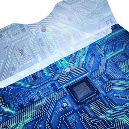 Папка-конверт Чип на кнопке А4, 350 мкр, синяя - Simaland фото 3