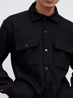 Regular Fit Erkek Dokulu G?mlek Ceket