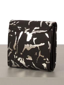 LACCOMA кошелек LA-2075-черный-серебристый натуральная кожа  фото 2