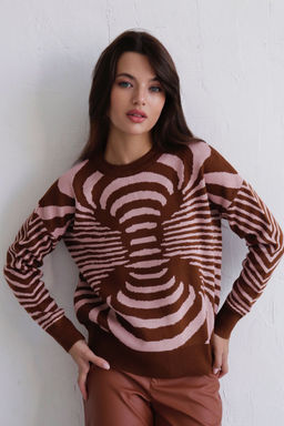 9959 Джемпер базовый кофейный - Martichelli фото 11