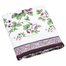 "Япония-2013" Полотенце махровое 100х150см, плотность 300гр/м2, 100% хлопок, Чайная роза, фиолетовый, Bolangde (Китай)