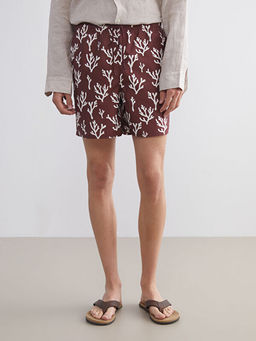 K?sa Boy Desenli Erkek Deniz ?ortu