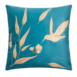 Наволочка декоративная Этель Птица 40х40 см, велюр, 100% п/э