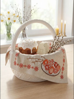 22С142-ШР+К/п.р. 45*60 Полотенце Традиционное-2 рис. 1107 - Белорусский лен фото 6