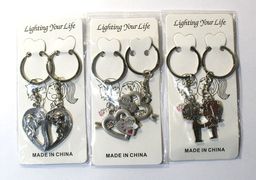 Набор брелоков металл. 2шт. "Сердца" (KL-1766/DLK-20) в пакете