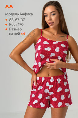 Женская новогодняя пижама с шортами Happyfox - Happy fox фото 4