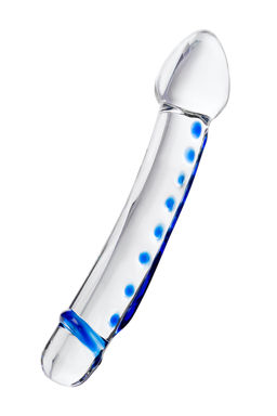 Двусторонний фаллоимитатор Sexus Glass, стекло, прозрачный, 20 см  фото 4