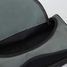 Сумка спортивная на молнии, наружный карман, длинный ремень, цвет чёрный/серый - Simaland фото 6