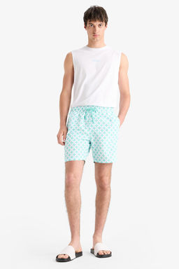 Regular Fit Desenli File Astarl_ K_sa Boy Deniz _ortu