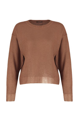 Kahverengi Varak Bask?l? Triko Kazak TWOAW24KZ00969