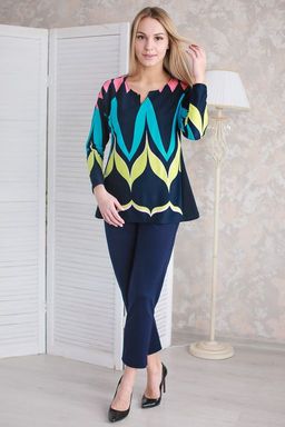 Джемпер женский из милано Юстина синий