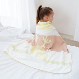 Полотенце детское Крошка Я Оленёнок 95х1005 см, цвет жёлтый, 100% хлопок, 280 г/м2  фото 4