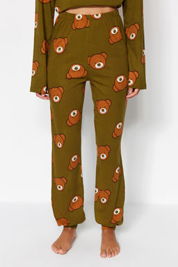 Trendyolmilla Siyah %100 Pamuklu Ay?c?kl? Orme Pijama Tak?m? THMAW23PT00514  фото 17