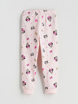 Minnie Mouse Bask?l? K?z ?ocuk Pijama Alt