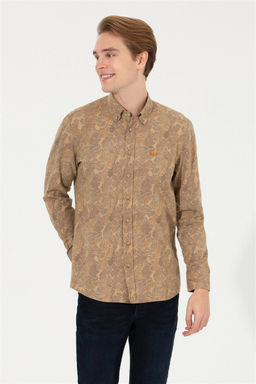 Мужская рубашка с длинным рукавом мужской верблюды 1 бесплатно для 1 зоны в рубашках - U.s. polo assn фото 3