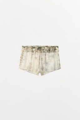 SHORTS ESTAMPADO VOLANTES / Blanco roto - Zara фото 3