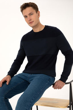 Erkek Regular Fit Bisiklet Yaka Lacivert Kazak - U.s. polo assn фото 3