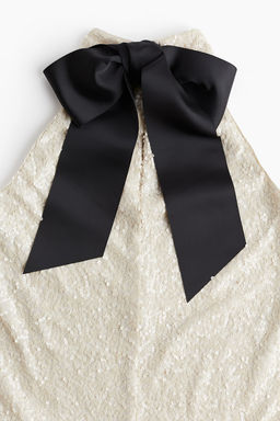 Vestido de lentejuelas con lazada detras - H&m фото 6