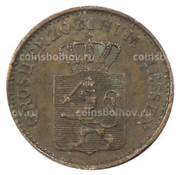 Монета 1 пфенниг 1862 года Германские государства  Гессен-Дармштадт