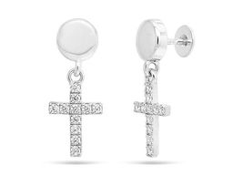 Серьги из серебра куб.циркон., С2500р200