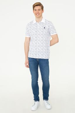 U. S. Polo Assn Мужская темно-синяя футболка с воротником-поло - U.s. polo assn фото 5