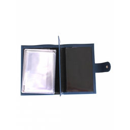 Обложка для авто+паспорт-Croco-ВП-1022 с хляст, двойн стенка, натуральная кожа синий бергамо (47) 264817  фото 3